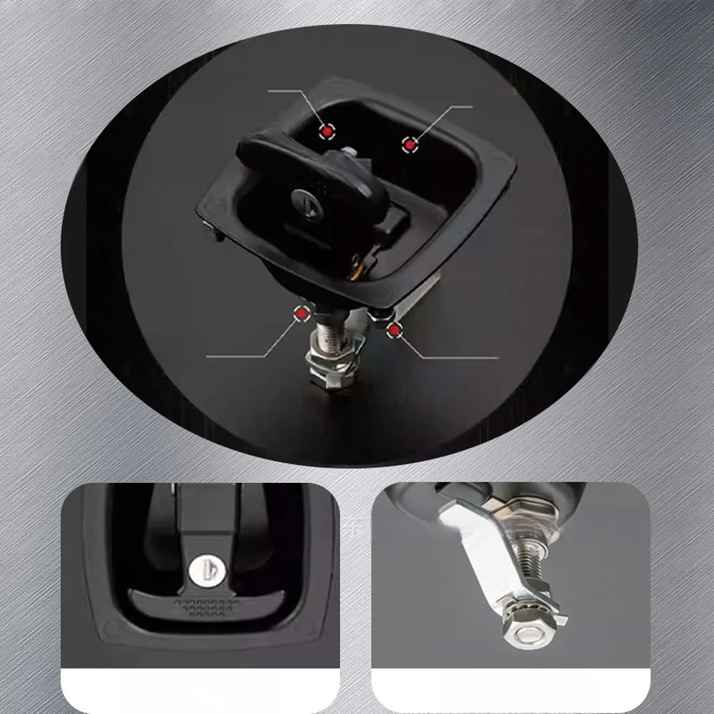 T Handle Cabinet Latch with Lever for RV Trailer Cabinets Zinc Alloy Construction Designed for Frequent Door Operation Cycles