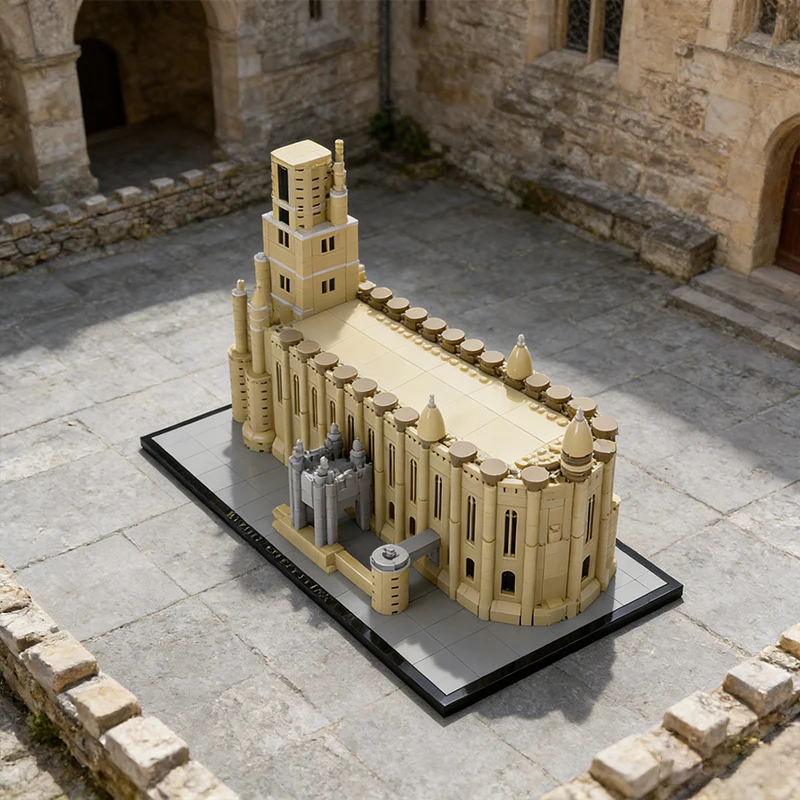 3910 PCS Modular Building Sainte Cécile Tarn MOC Customize Modular Building Block Brick Simple Design DIY Boys Holiday Toy Gifts