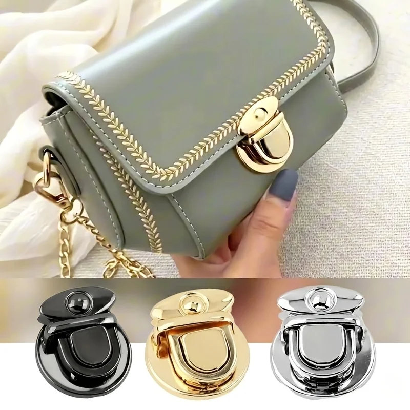 10pcs Of Bag Locks With Vintage Push-Button Fasteners, Decorative Clasp Locks Suitable For Making Handbags And Wallets