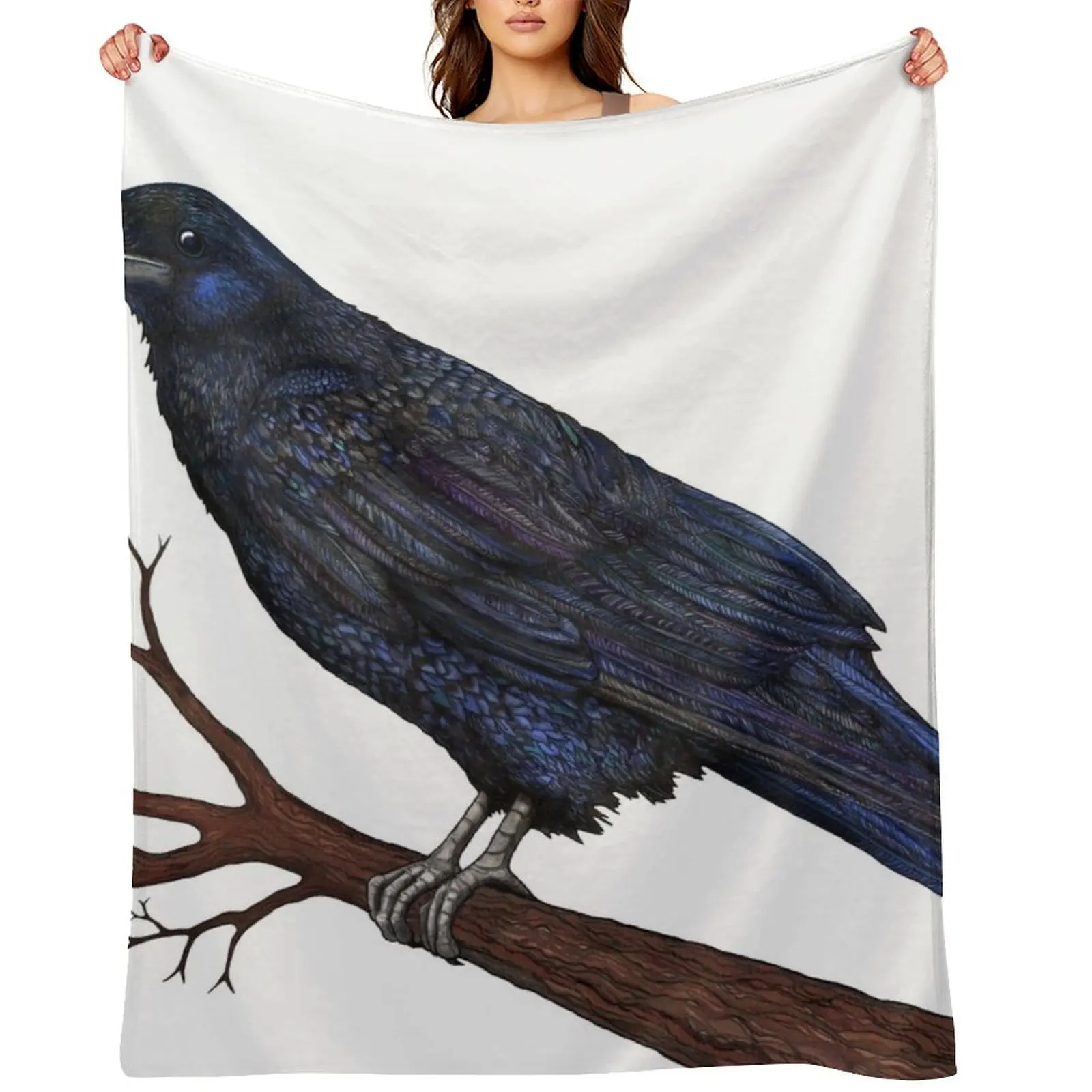 

Raven Throw Blanket Thin Thermal Quilt Luxury Designer Blankets