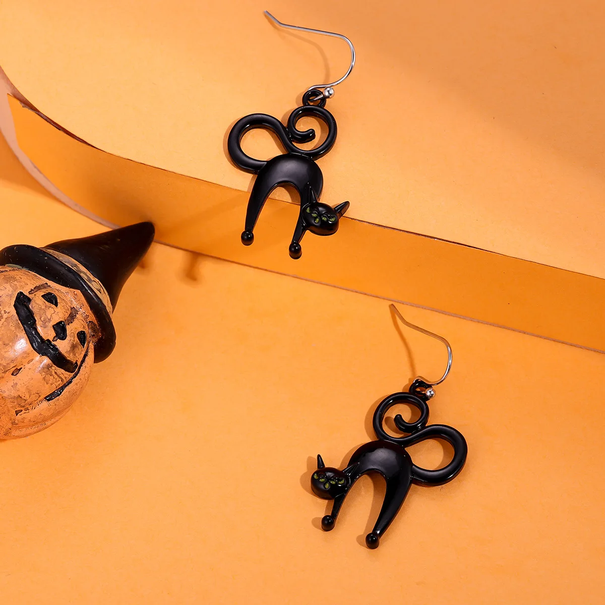 Trendige Halloween-Skelett-Ohrringe für Frauen, Vintage Punk Gothic Totenkopf Schwarze Katze Goth Ohrringe, Party Lustige Schmuckgeschenke – Detail 10