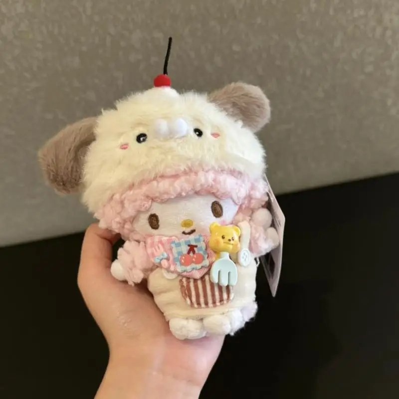 Sanrio – porte-clés poupées de Piano doux, costume Koala Kawaii, petit agneau, jouets en peluche, pendentif, sac à dos pour filles, décoration, cadeaux d'anniversaire