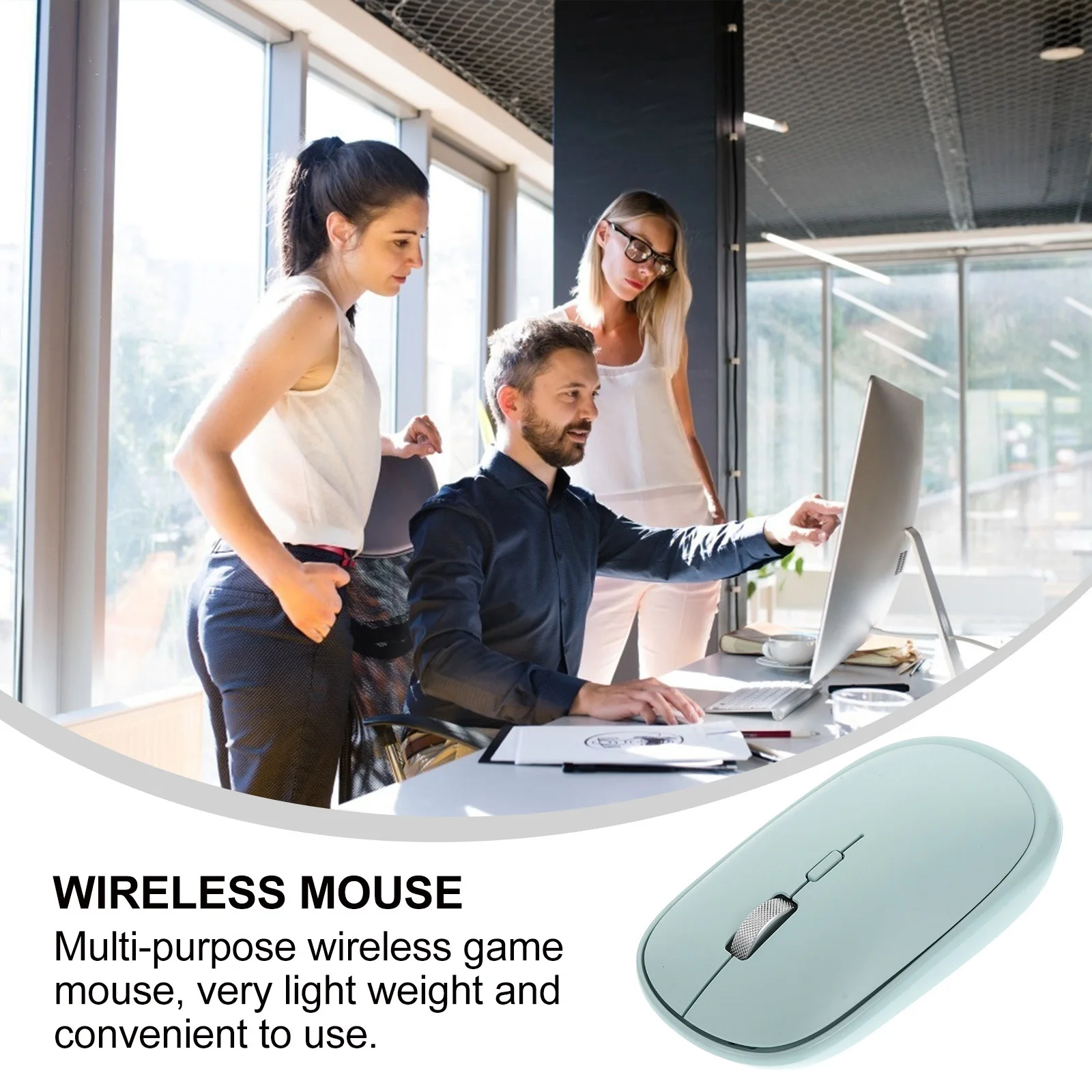 

Portable Dual Mode Mute Wireless Mouse Multipurpose Lightweight Comfortable for Laptop Business Gaming Home Office Accessories