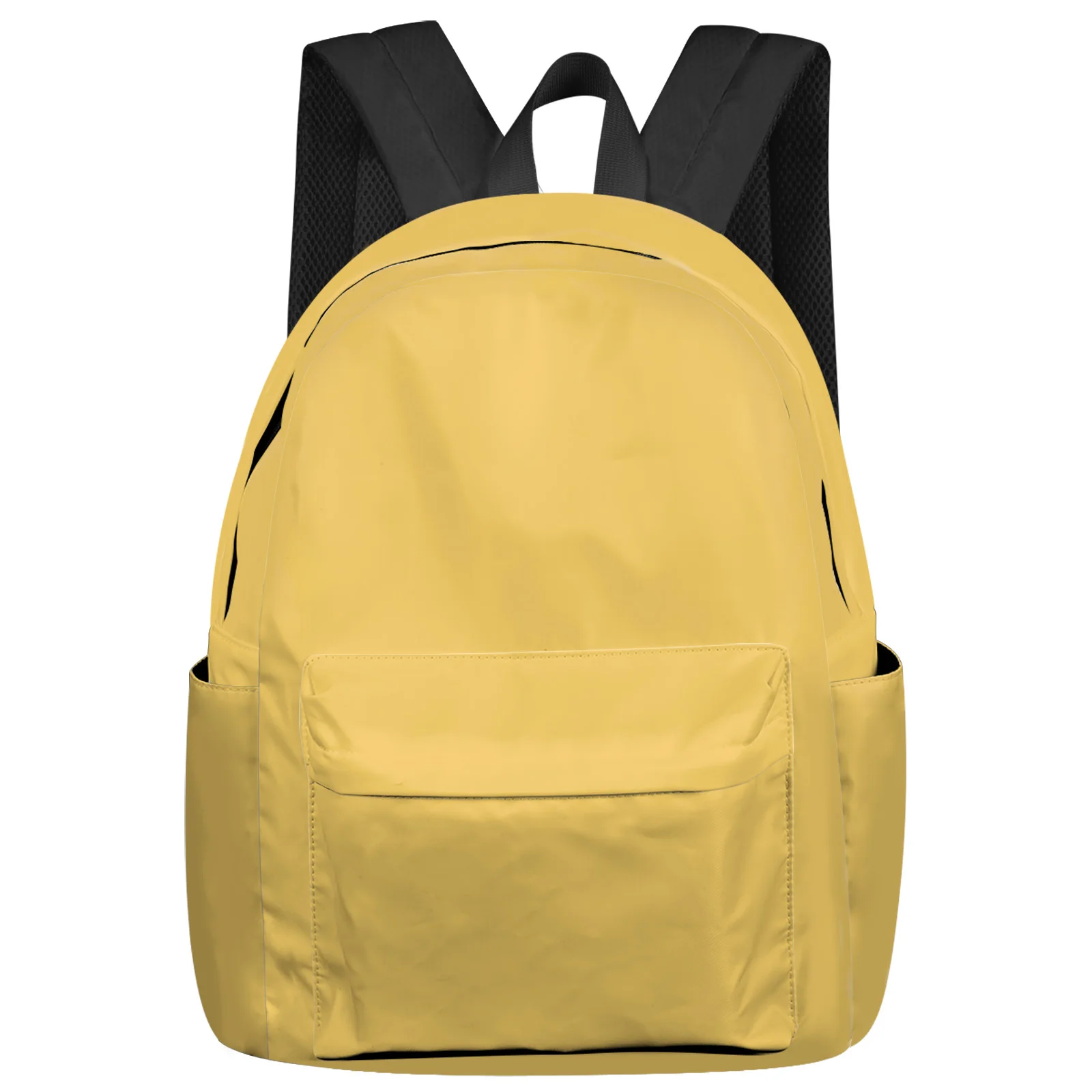 

Yellow Backpack Students Casual Travel Large Handbags High Capacity Schoolbag Teenager Bookbag