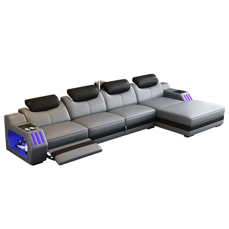 

Leather functional bed space capsule chair concubine combination smart modern simple corner