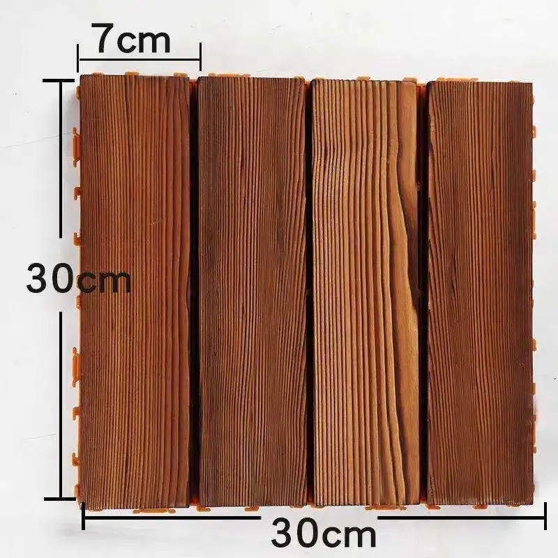 Home Decor Anti-corrosion Wood Garden Balcony Plank Outdoor Board Splicing Courtyard Ground Laying Floor Wood Plate