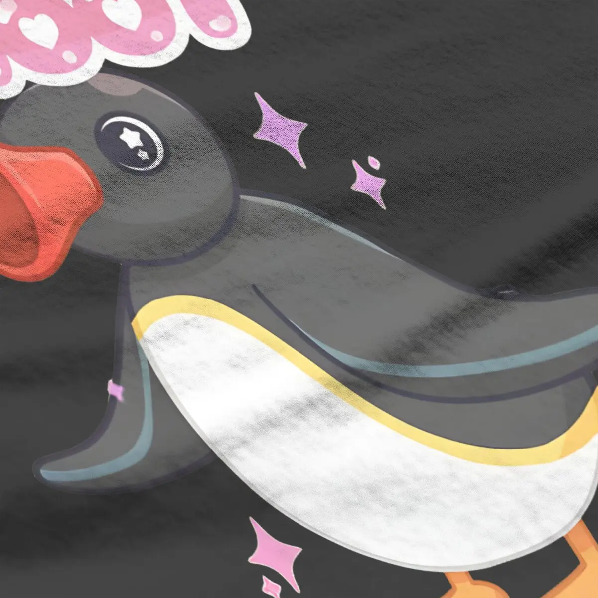 Kawaii Ronde Kraag Polyester Tshirt Pingu Classic T-Shirt Vrouwen Kleding