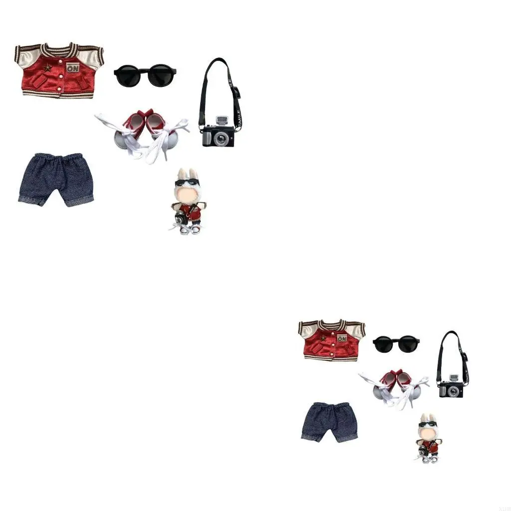 

Fashion Doll Clothes Set For Anime Sitting Doll 17cm Figure Doll Easy Dressing