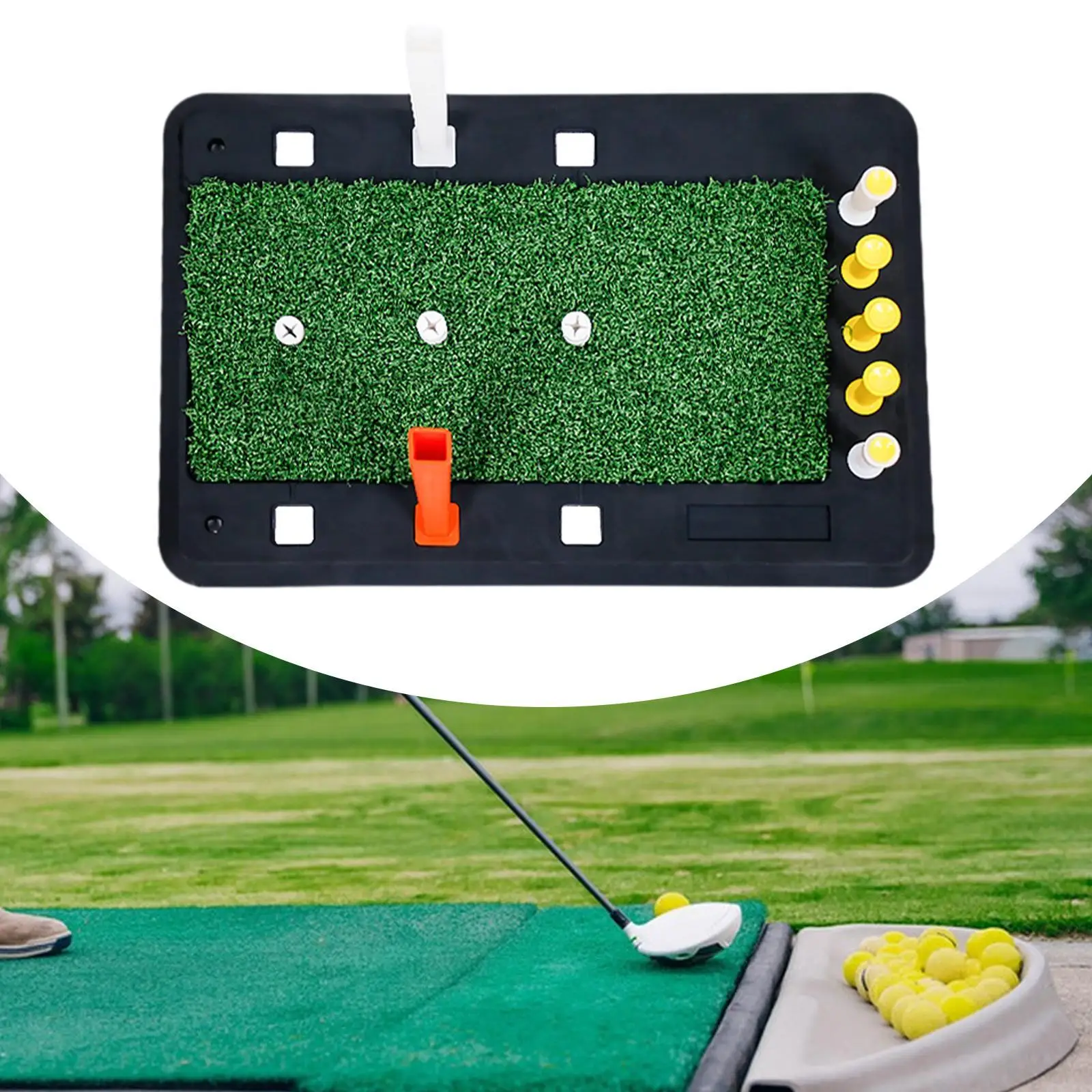 

Golf Hitting Mat Multifunction Golf Gear Golf Practice Mat Golf Gift for Men