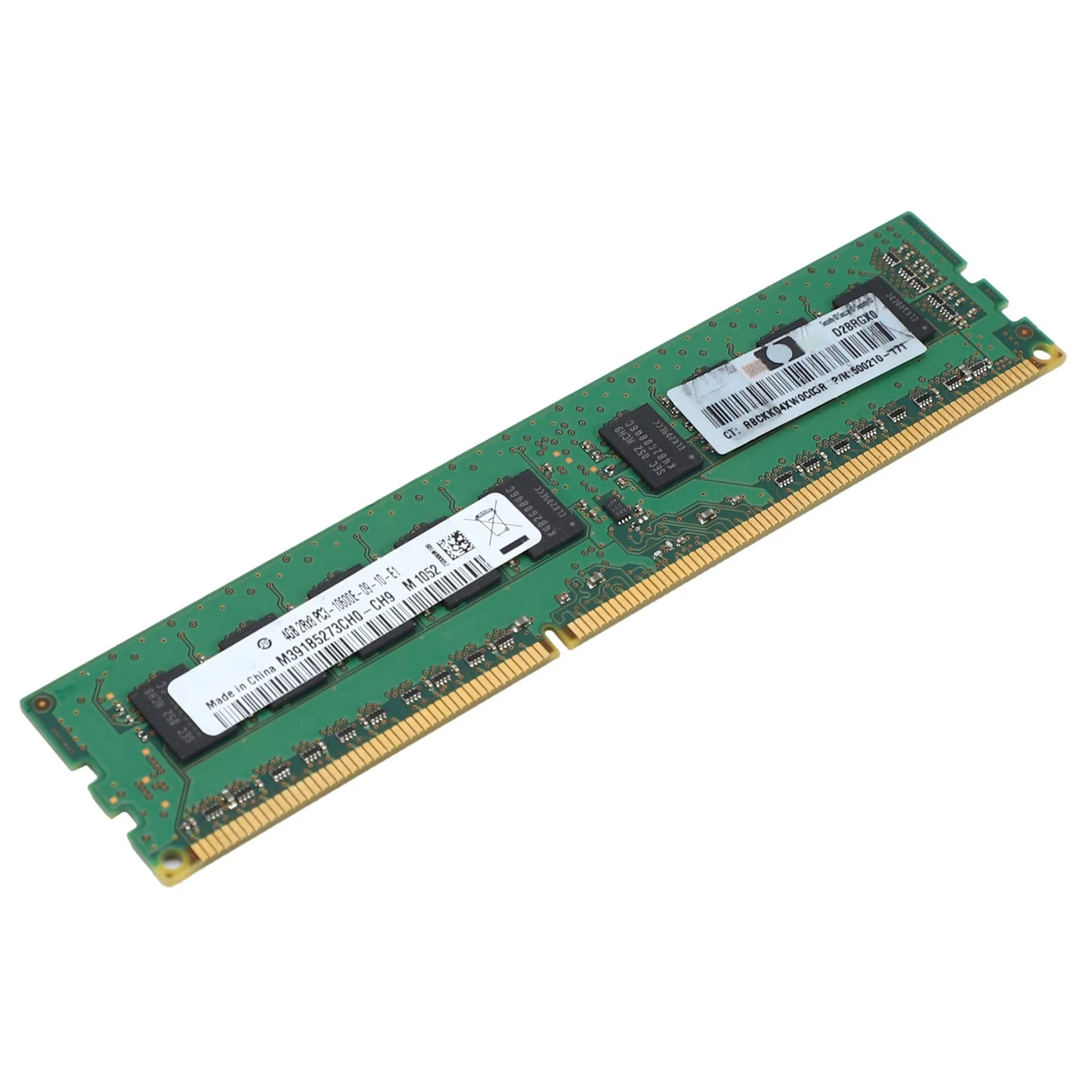 ذاكرة الوصول العشوائي غير مخزنة للخادم ، 4GB ، DDR3 ، 1333MHz ، ECC ، 2RX8 ، PC3-10600E ، 1.5V