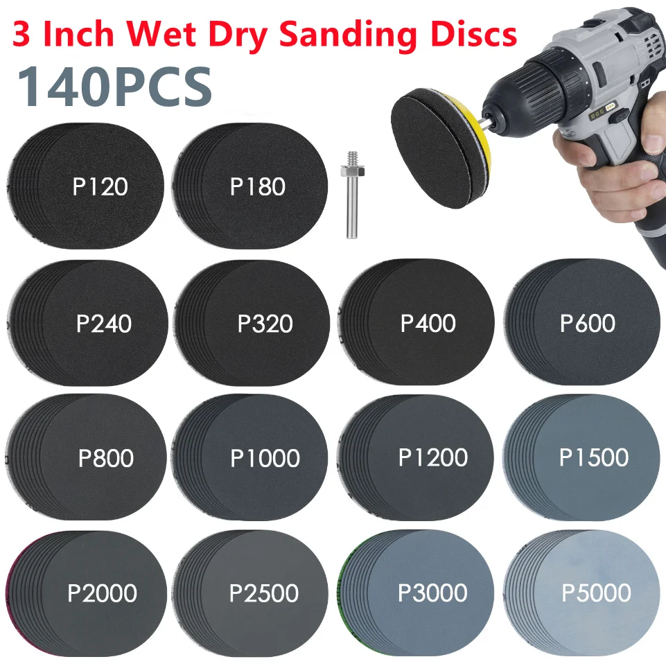 3 inch Car Detailing Polishing Buffing Sponge Wool Pad Headlight Restoration Sandpaper For Sanding Waxing Cleaning Washing