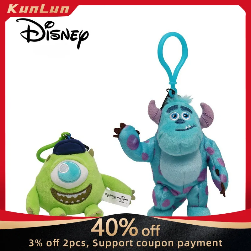 

Disney Sulley Plush Keychain Monsters University Blue Fuzzy Bag Charm Backpack Pendant Accessories Creative Birthday Gifts Toy