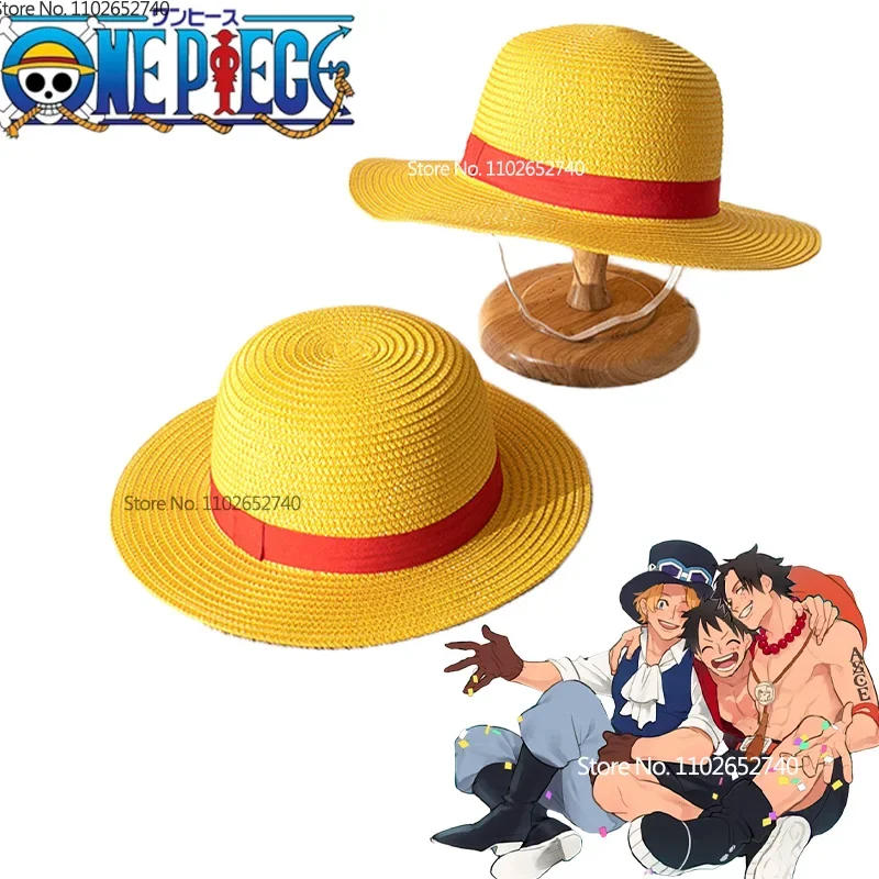 

2 Styles Straw Hat Anime Cosplay Prop Luffy Cap Role Play Stage Performance Costume Party Accessories Adult Kids Sunshade Hat