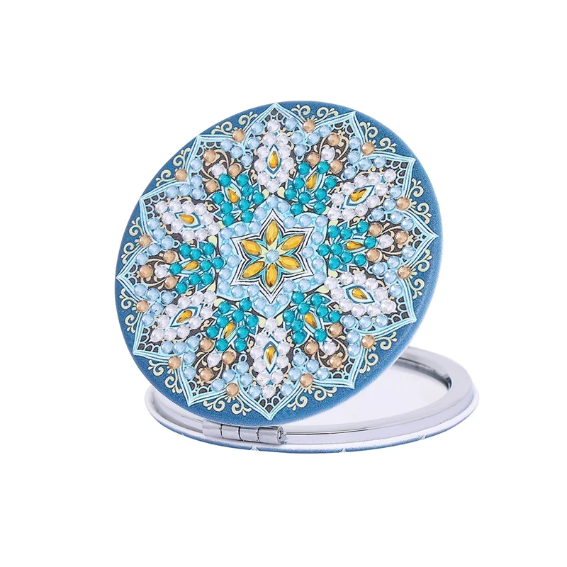 4Pcs Diamond Paint Mirror Compact DIY Mandala Mirror Folding Purse Mirror For Adults Kids Beginners