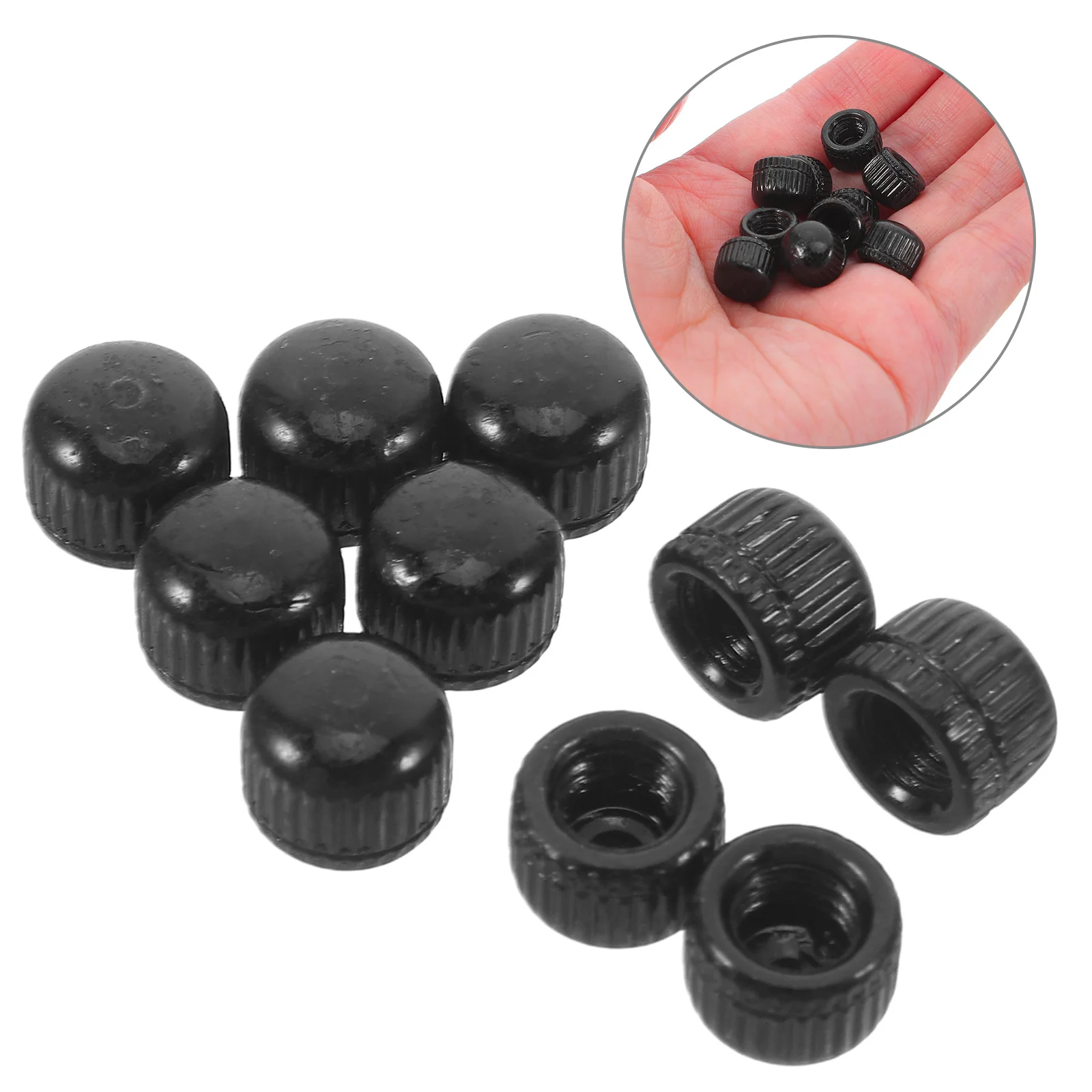 

10Pcs Lighting Fixture Decorative Nuts Metal Lamp Finials Caps Secure Fit Home Office Commercial Accessories Screw Cap Pendant