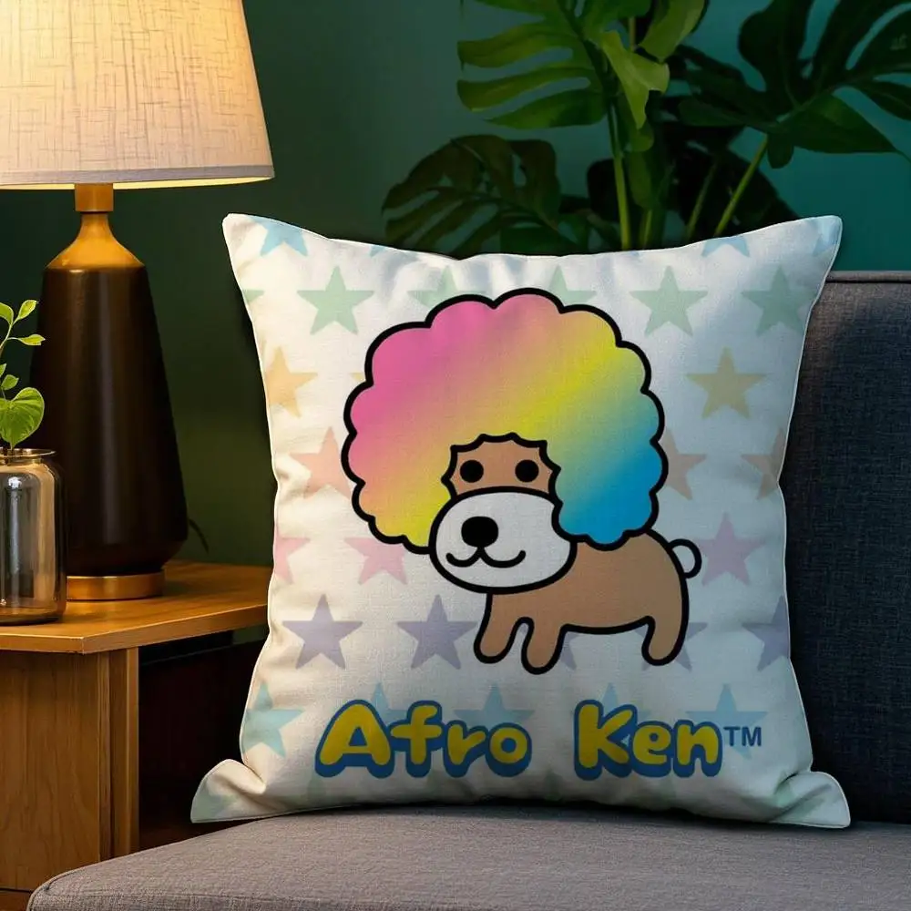 

Japan Pillow Case Sofa Living Room Bedroom Double-sided Printing A-Afro K-Ken Square Cushion Nap Time Pillow Case