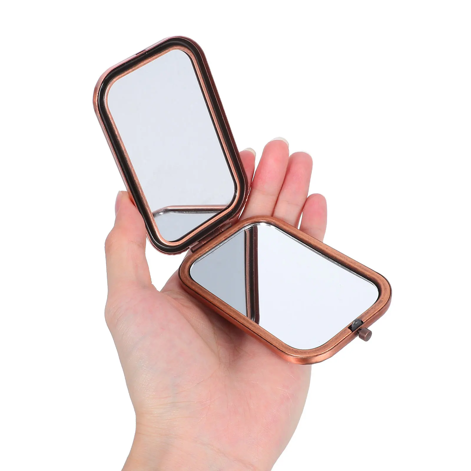 

Makeup Mirror Pocket Vintage Portable Small Compact Mirrors Hand Women Purse Retro
