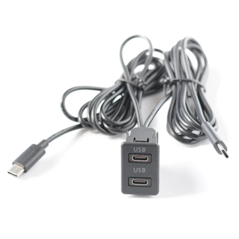 145cm Cable Line Length 145CM TYPE-C Cable Adapter Non-deformation Practical Use ABS Material Center Console Mount