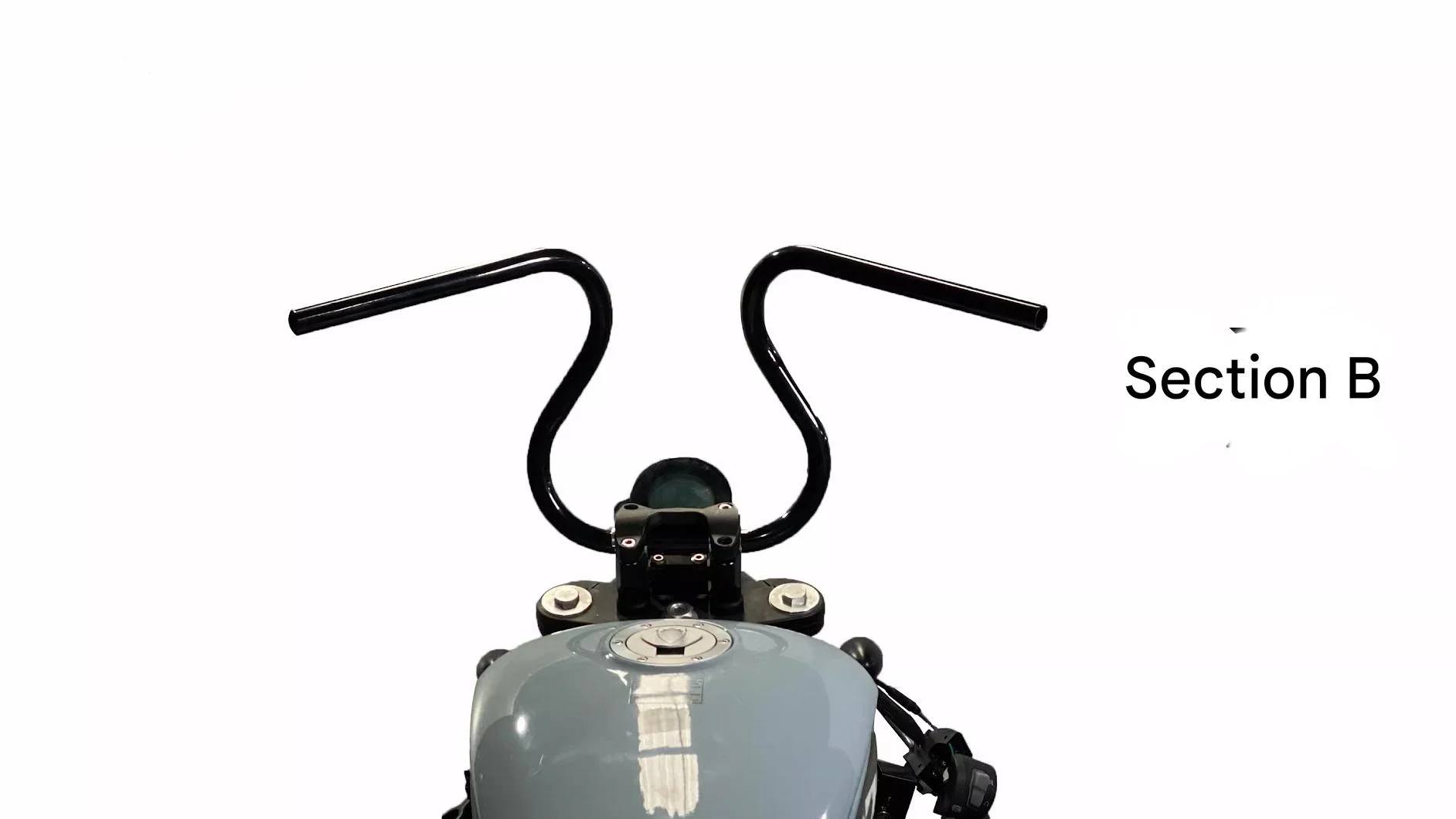 For Benda chinchilla 300 GV300 Handlebar Rear Swept Ape Hanger Goat Horn Bar Ergonomic Anti-Fatigue Straight Bolt-On Kit