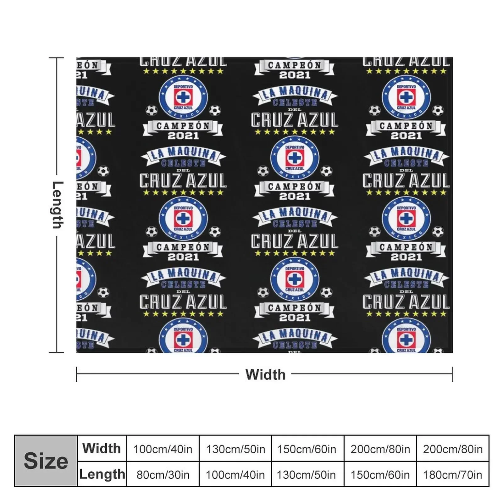 Cruz-Azul Campeon 2021 Futbol Mexicano La Maquina Celeste Throw Blanket Sofa Quilt manga Luxury St Blankets