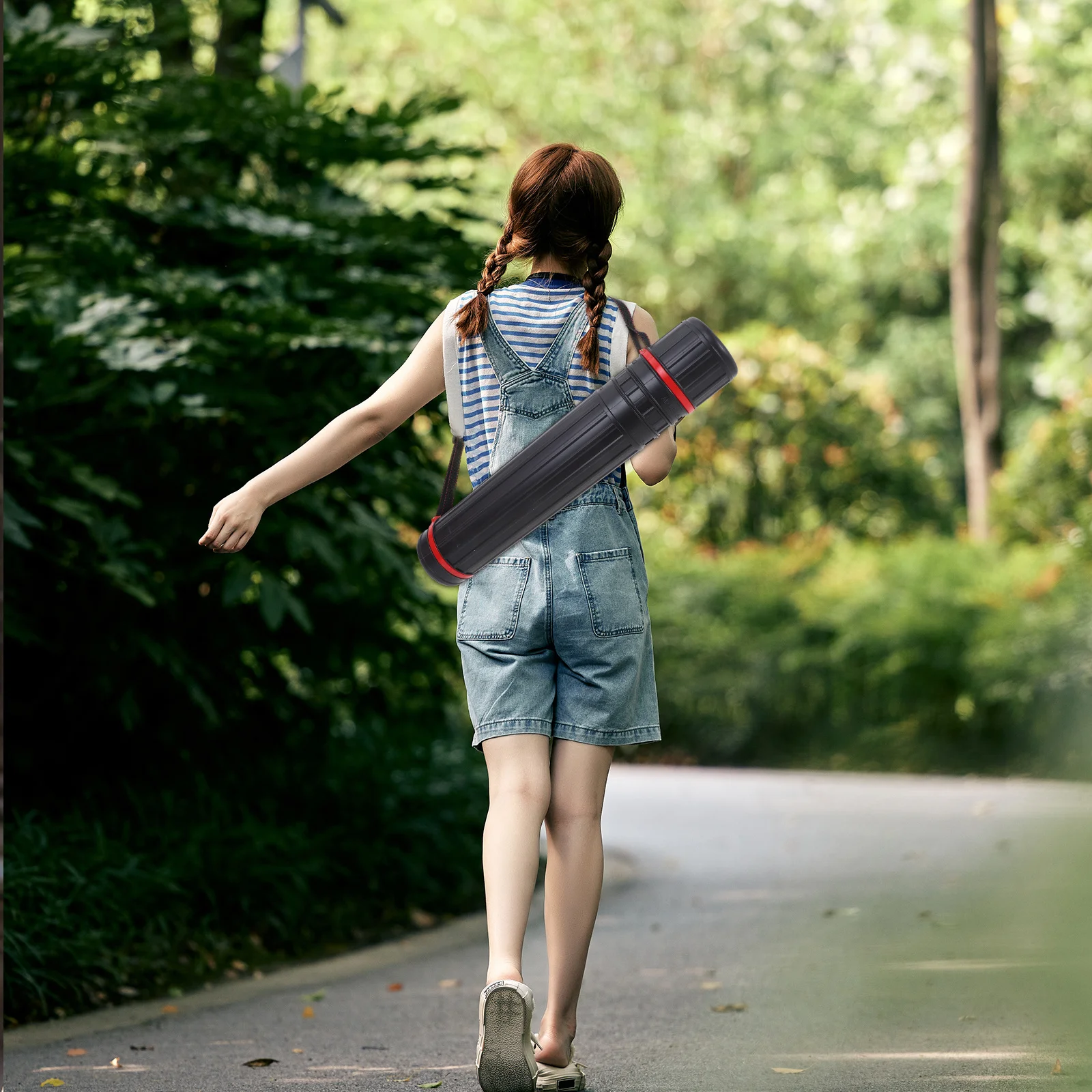 Adjustable Length Plastic Poster Storage Tube Telescoping Case for Blueprints Drawings Artwork Mailing Transport