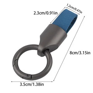 Leather leather keychains for men and women, waist belt buckle carabiners car pendant keychain, keychain rings bag, gifts, new 8 Main Sales Leather Keychain - №6
