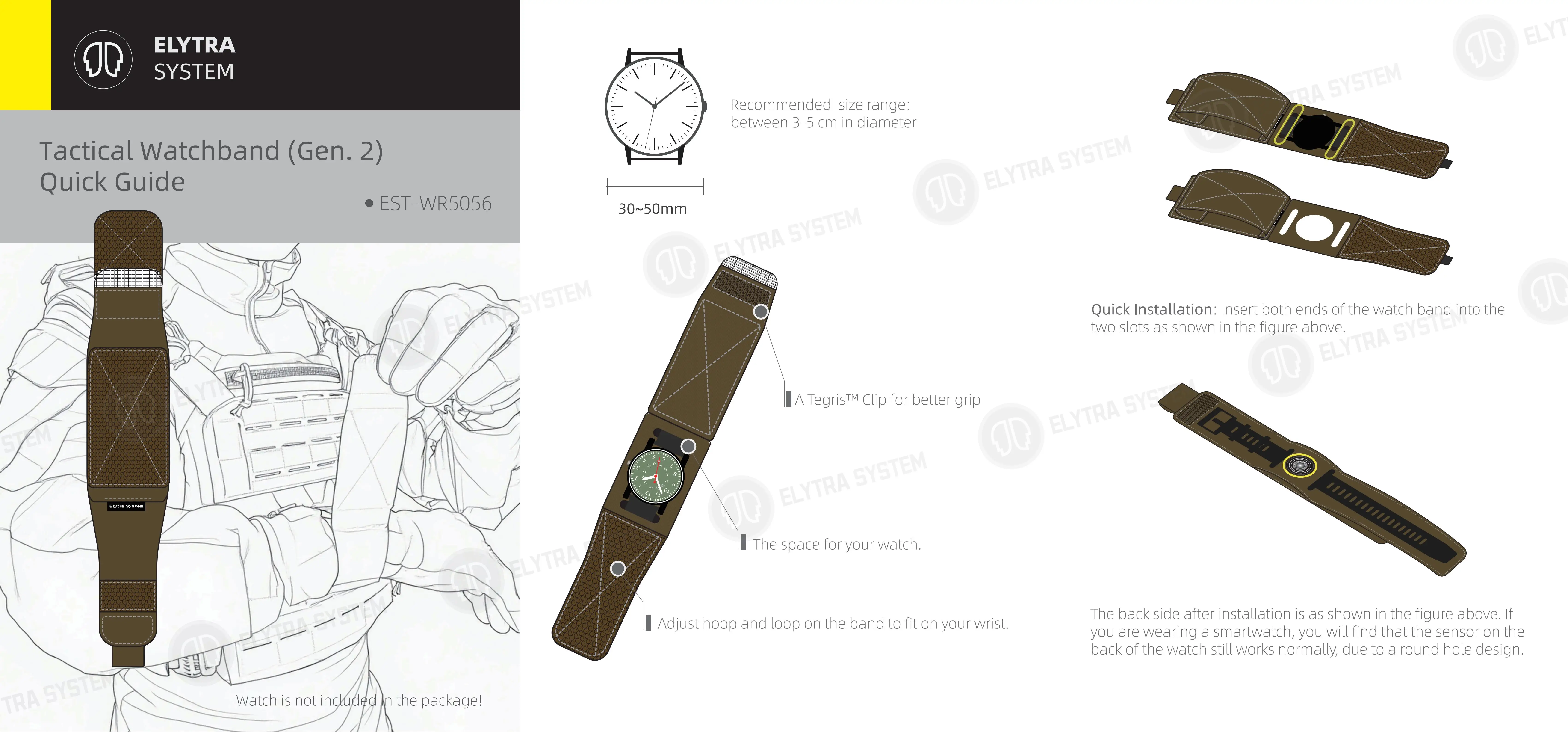 TACTICAL Uhrenarmband im Nylon-Stil mit Abdeckklappe, Smartwatch, kompatibel mit Herren und Damen, Outdoor-Jagduhrenarmbänder – Detail 16