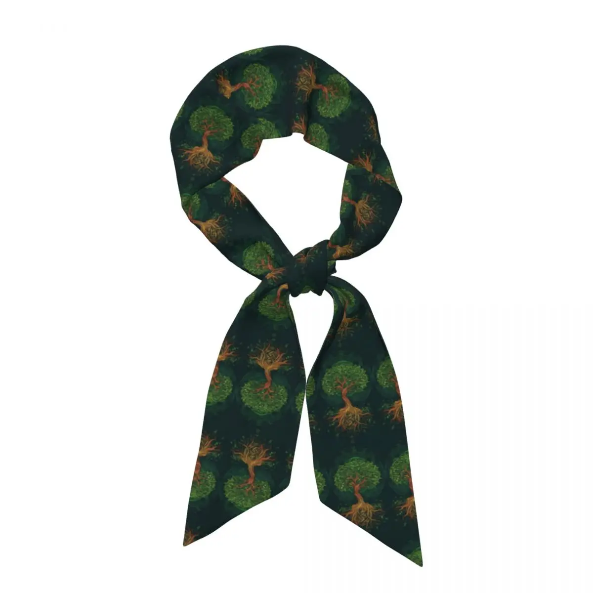 Biblical World Tree Of Life 9 Women Long Narrow Scarf Soft Skinny Scarf Multi-use Neck Head Wrap for Office Daily Party