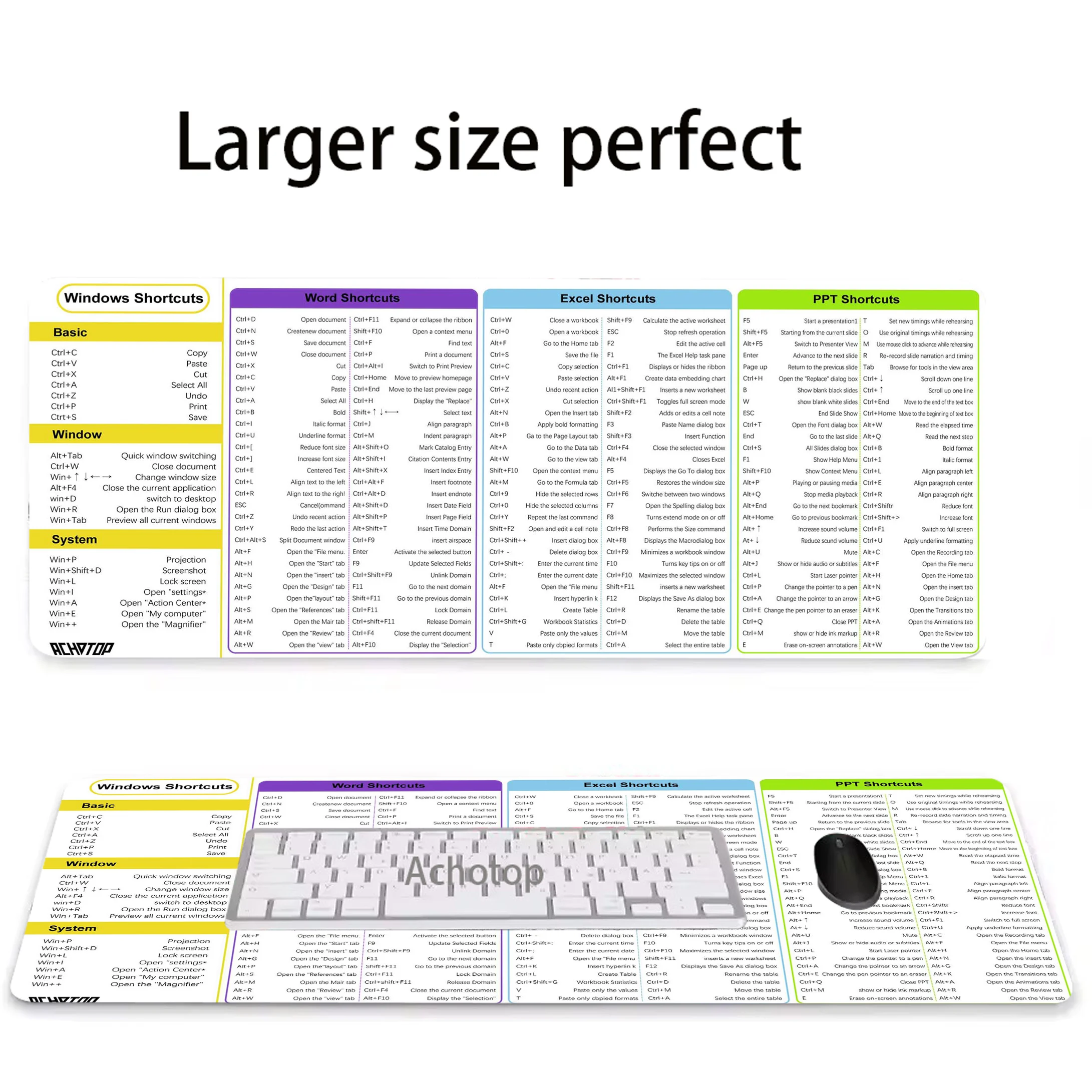 

Windows Shortcuts Gaming Mousepad Gamer Speed Accessories Keyboard Pads Computer Mouse Pad Locking Edge Large Mouse Mat XXL