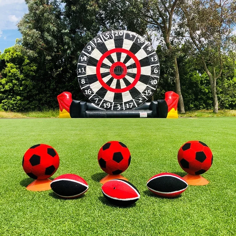 Zhenmei-Fléchettes de football gonflables en plein air, jeux de sport pour la fête, jeu de fléchettes humaines gonflables à vendre