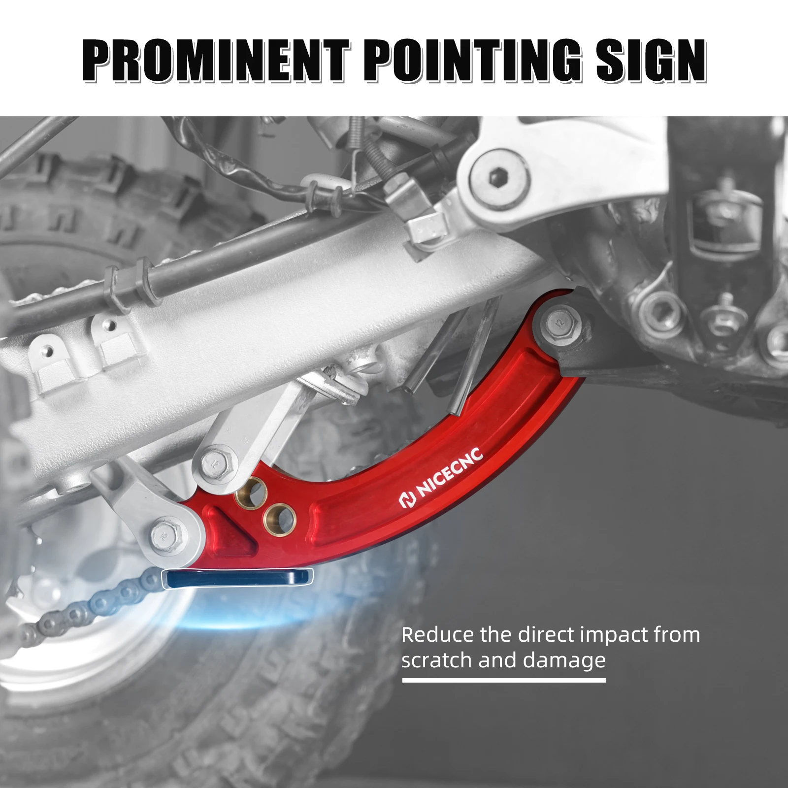 NICECNC TRX 450R ATV Rear Shock Suspension Linkage For Honda TRX450R 2006-2009 TRX450ER 52465-HP1-600 Aluminum & POM