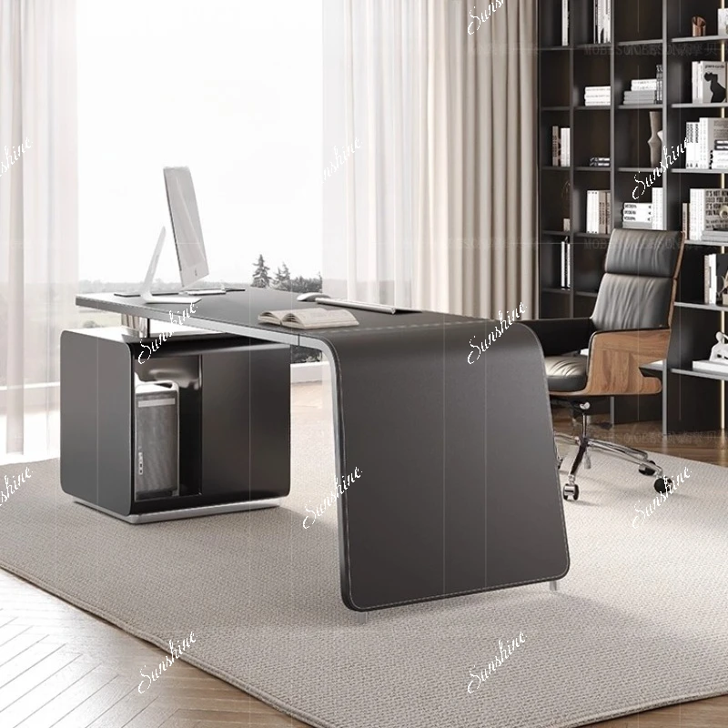 

Italian minimalist desk, light luxury modern, desktop computer, household horse, writing workbench