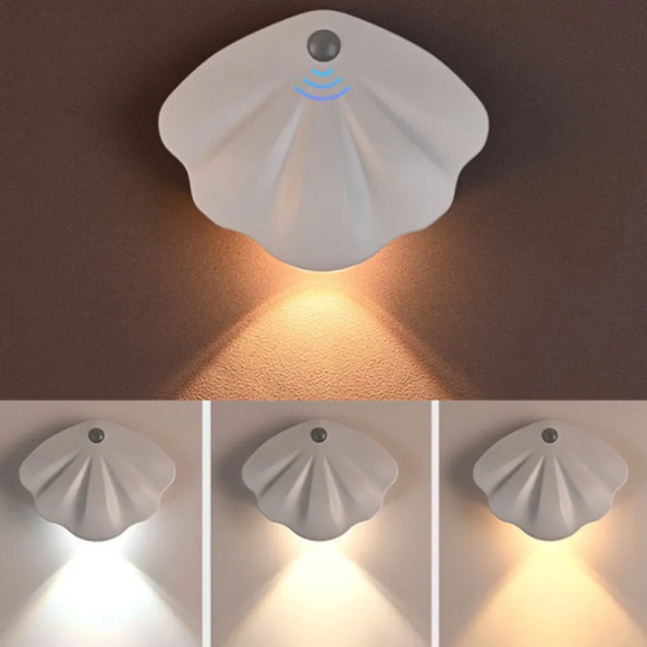 Motion Sensor Light Night Light Wireless Type C USB LED for Kitchen Bedroom Mural Living Room Sensor Indoor Lighting Wall Light