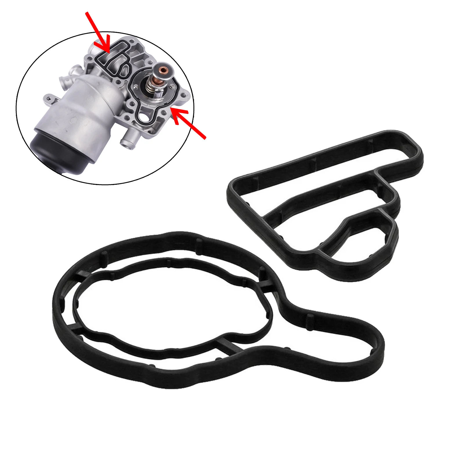 Engine Oil Filter Gasket Oil Filter Replacement Oil Filter Seal Set Of 2 Direct Replacement Part OE Part Numbers