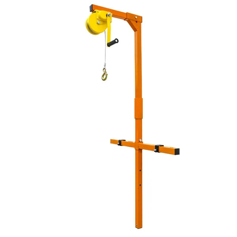 

Self-Locking Folding Crane Manual Winch Air Conditioning 15/20m Lifting Tool Outside Installation Lifting Hoisting Tool