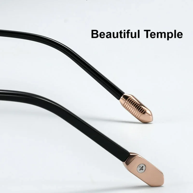 نظارات طبية بصرية للنساء من OLLYMURS مضلعة TR90 حافة من التيتانيوم وصفة معبد نظارات قصر النظر مد البصر