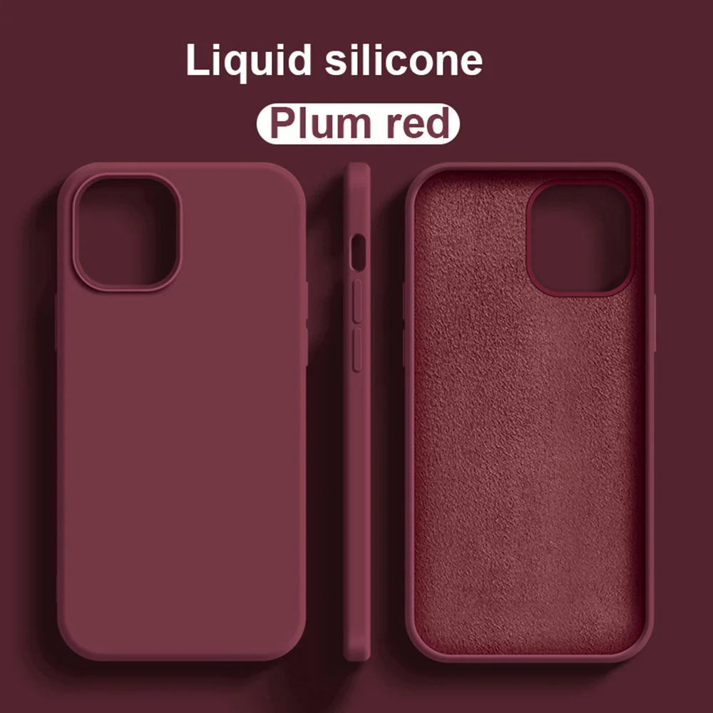 Zachte Vloeibare Siliconen Gevallen Voor Apple iPhone 16 11 12 13 14 15 Pro Max 14 15 16 Plus schokbestendige Bumper Cover Telefoon Accessoires