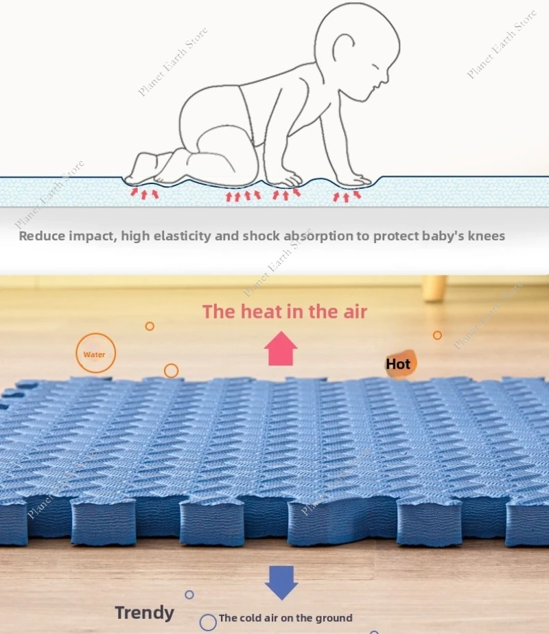 6/9/12 szt. Dziecięca mata puzzle podłogowa dywanik dla dzieci Bebe materac mata do aktywności w pokoju dziecięcym płytki zabawka dywan jednolity kolor 30*30*1CM