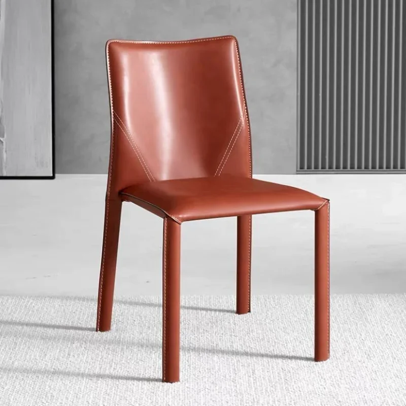 

Luxury Antique Chair Kitchen Chairs Leather Home Modern Dining Upholstered Vintage Armchairs White Nordic Furniture