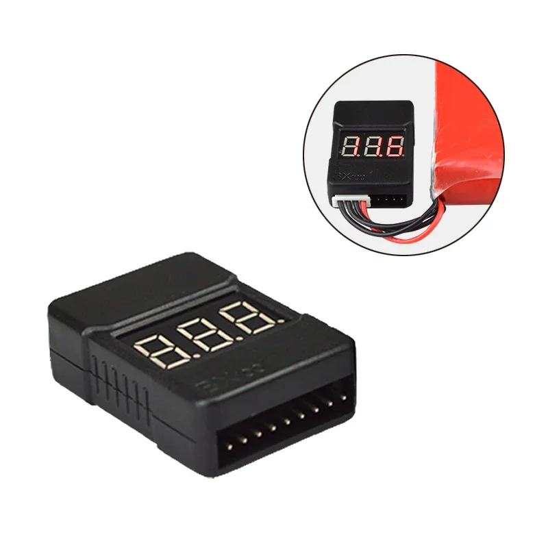 

2pcs Bx100 1-8s Lipo Battery Voltage Tester/low Voltage Buzzer Alarm/battery Voltage Detector With Dual Speakers Power Display