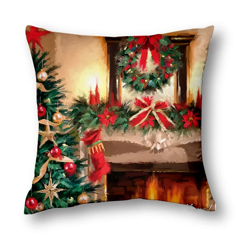 Christmas Cushion Cover Upgrade Your Living Room Decor with Festive Feel Home Decor  Pillow Case  Art Cushion Cover