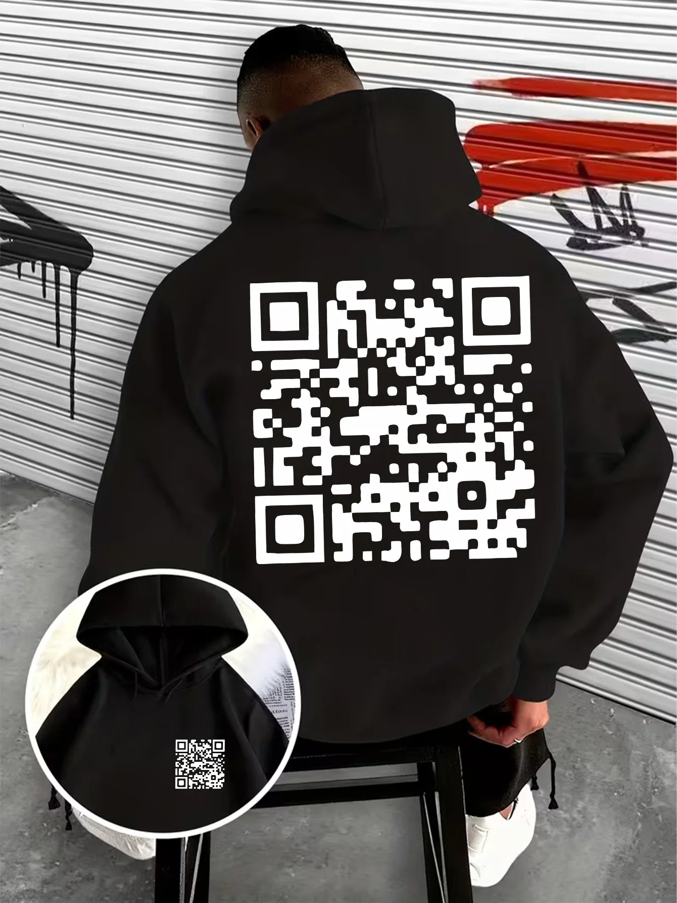 Men'S Formal Wear In Winter - QR Code Men's Front and Back