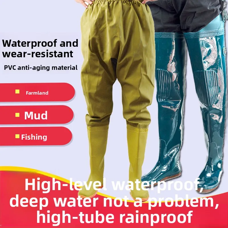 أحذية مائية طويلة للجنسين، أحذية زراعة الأرز، أحذية خوض المياه ذات قاع ناعم، أحذية صيد مقاومة للماء لموسم الصيف