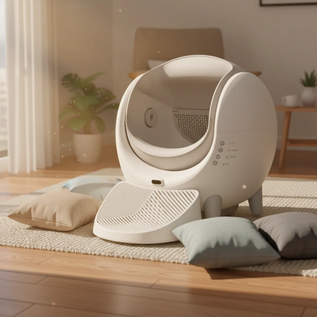 New Arrival Automatic Dual Safety Sensor Electric Cleaning Anti-Splash Self-Cleaning Cat Box Intelligent Cat Toilet