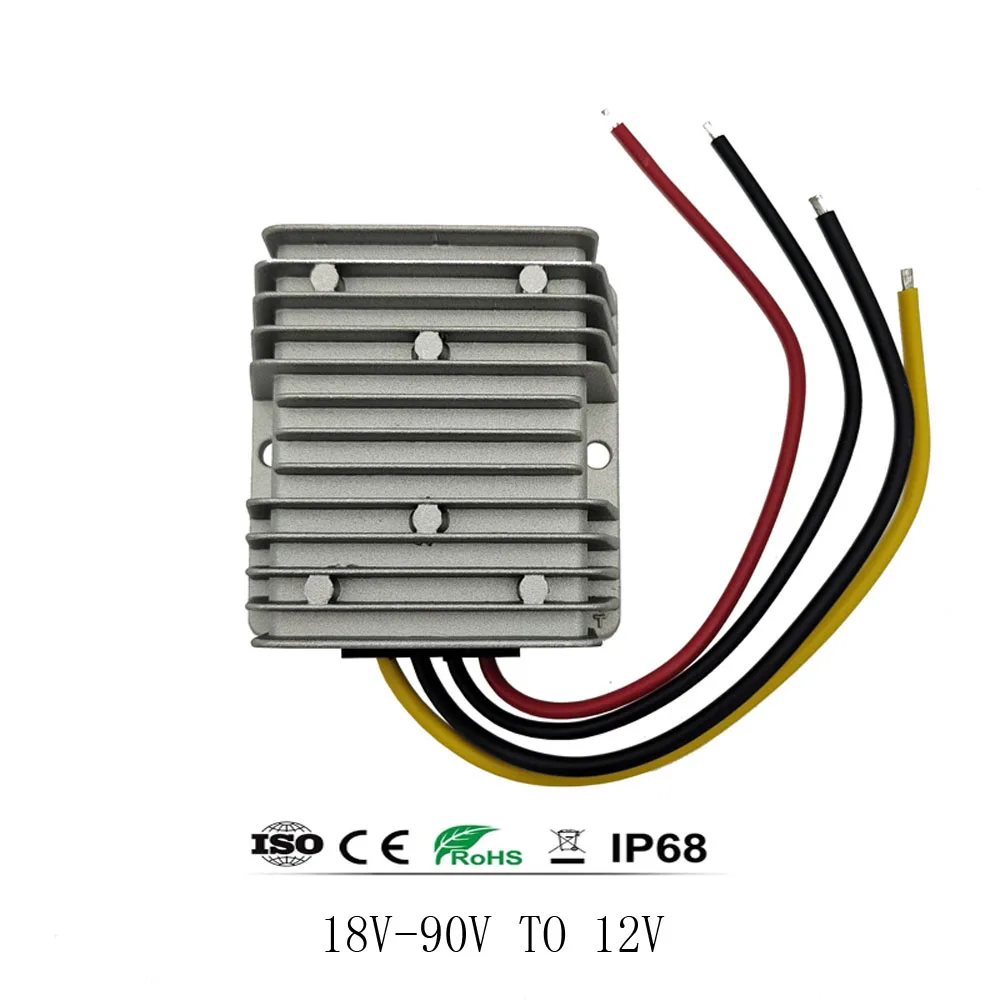 DC 24V 36V 48V 60V 72V 18-90V zu 12V 10A 20A 30A 40A DC DC Konverter Step Down Spannungsregler Transformator Auto Netzteil – Detail 3