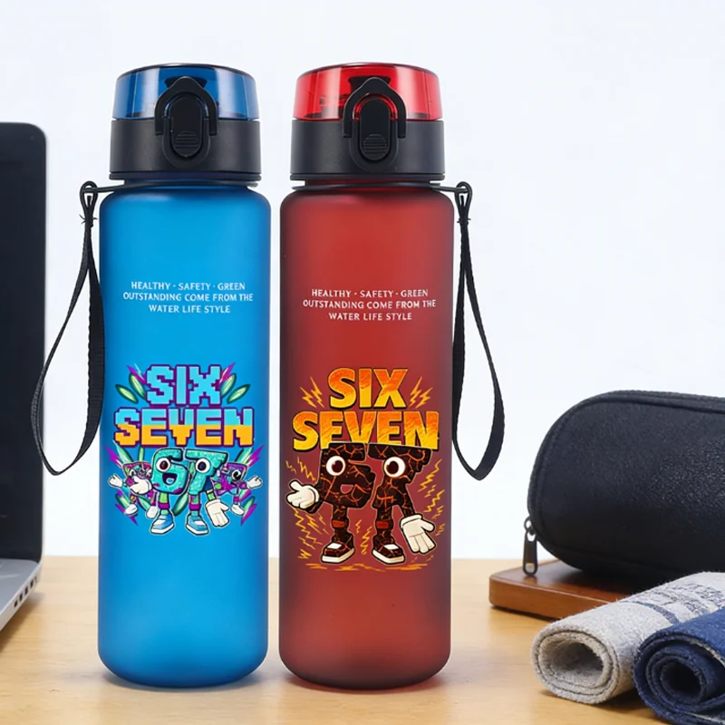 

Бутылка для воды 650 мл Steal A Brainrot 67 Six Seven, мужская, с мультяшным дизайном, матовая, спортивная, портативная, ударопрочная, для улицы, с соломинкой, подарок для ребенка