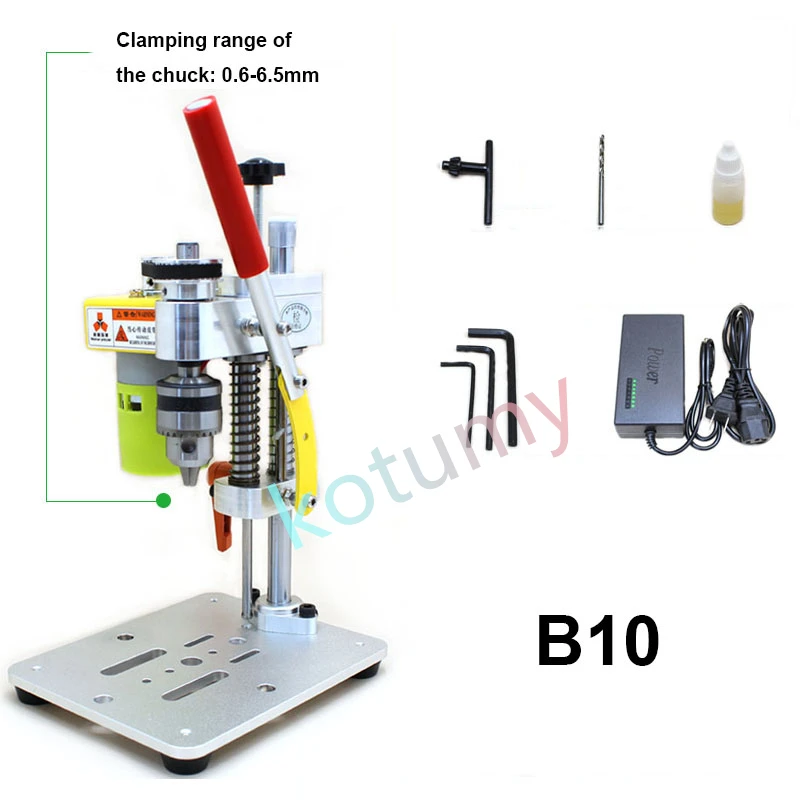 795 Motor B10 B12 JTO Metal Wooden DIY Crafts Tool Mini Drill Press Precision Table Drilling Machine Portable Benchtop Driller