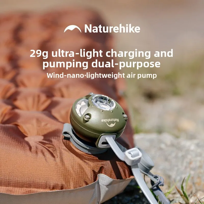 NATUREHIKE Lightweight Air Pump,High-power Outdoor Camping Fast Inflation and Extraction All-in-one Machine