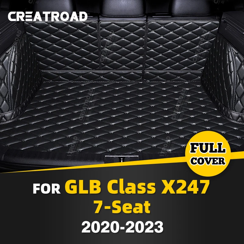 

Коврик в багажник с полным покрытием для Mercedes Benz GLB Class 7-Seat X247 2020-2023 21 22, автомобильный чехол для багажника, внутренняя защита, аксессуары