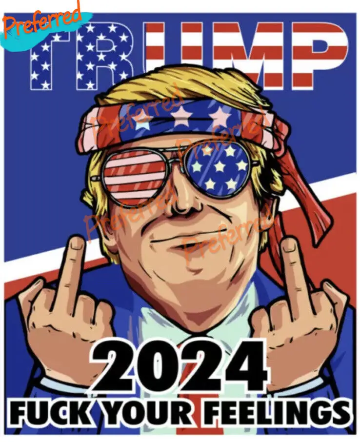 Trump 2024 Take America Back Vinyl Stickers Waterproof Decal for Car, Trucks, Bumper, Window, Jet Ski, Laptop, Helmet